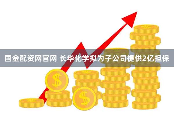 国金配资网官网 长华化学拟为子公司提供2亿担保