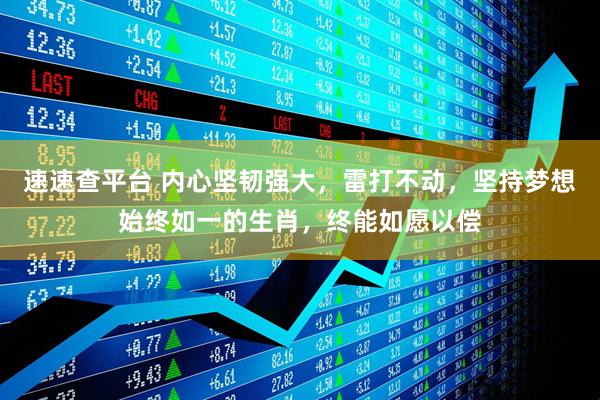 速速查平台 内心坚韧强大，雷打不动，坚持梦想始终如一的生肖，终能如愿以偿
